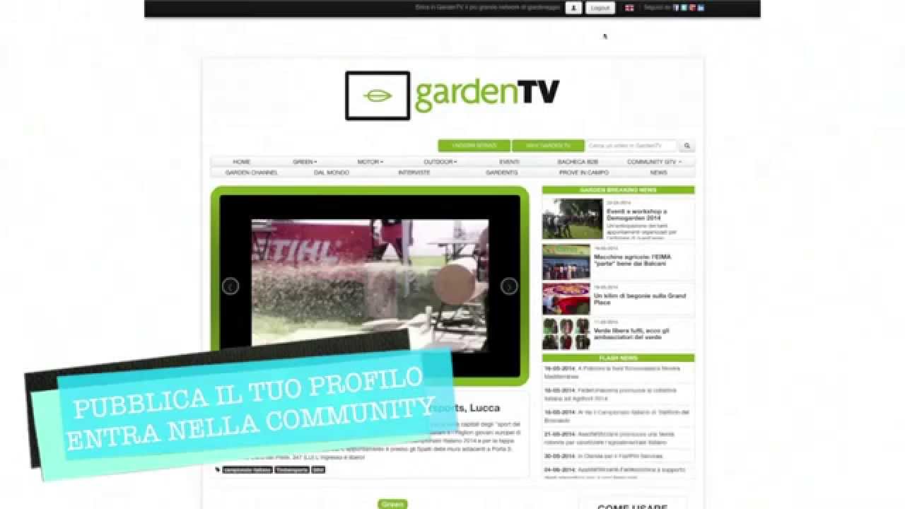 GardenTV istruzioni uso